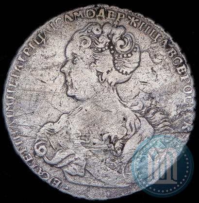 Фото 1 рубль 1725 года СПБ "Петербургский тип, портрет влево"