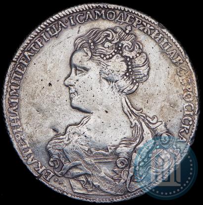 Фото 1 рубль 1726 года СПБ "Петербургский тип, портрет влево"
