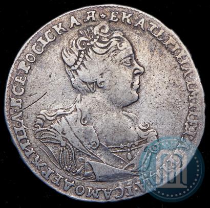 Фото Полтина 1727 года  "Московский тип, портрет вправо"