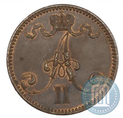 Picture 5 pennia 1865 year  