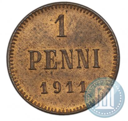 Фото 1 пенни 1911 года  