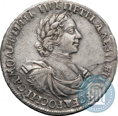 Фото 1 рубль 1719 года OK "Портрет в латах"
