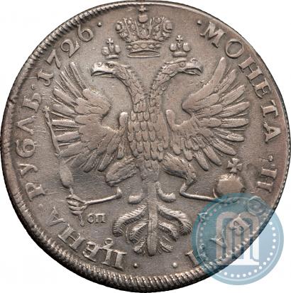 Picture 1 rouble 1726 year СПБ "Petersburg type, portrait turned to the left"