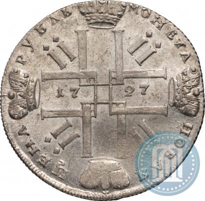 Фото 1 рубль 1727 года СПБ "Петербургский тип"