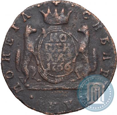 Picture 1 kopeck 1766 year  