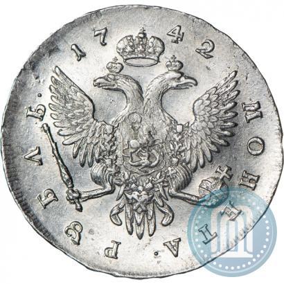 Фото 1 рубль 1742 года СПБ 
