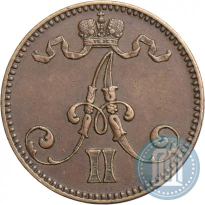Фото 5 пенни 1865 года  