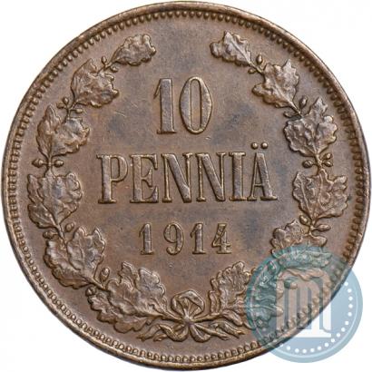 Picture 10 pennia 1914 year  