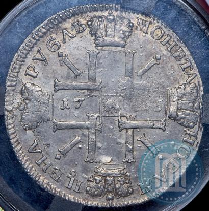 Picture 1 rouble 1725 year СПБ "Sun rouble, portrait in armour"