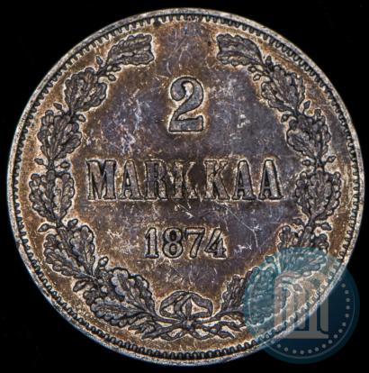 Picture 2 markkaa 1874 year S 