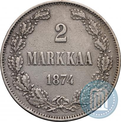 Picture 2 markkaa 1874 year S 