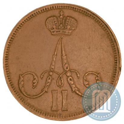 Picture 1 kopeck 1862 year ЕМ 