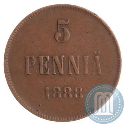 Picture 5 pennia 1888 year  