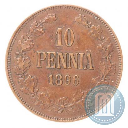 Picture 10 pennia 1896 year  