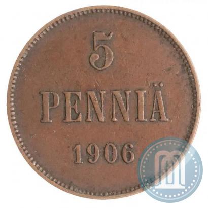 Picture 5 pennia 1906 year  