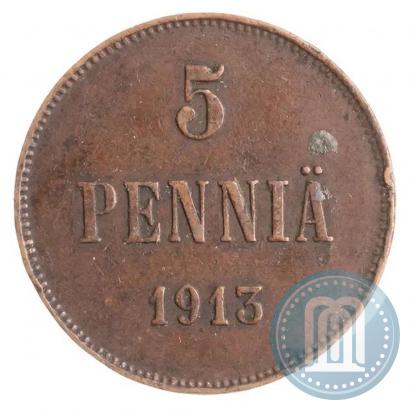 Picture 5 pennia 1913 year  