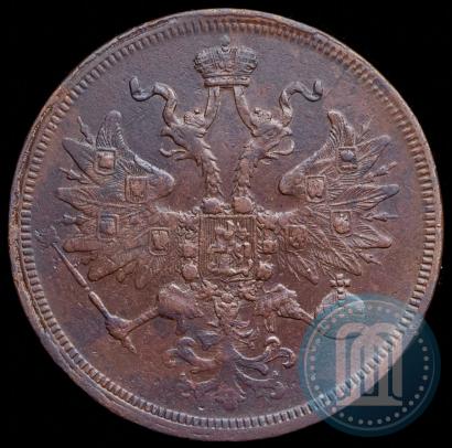 Picture 5 kopecks 1859 year ЕМ "Type of 1860-1867"