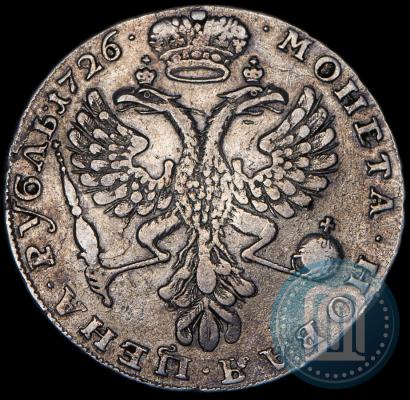 Picture 1 rouble 1726 year  "Moscow type, portrait turned to the left"