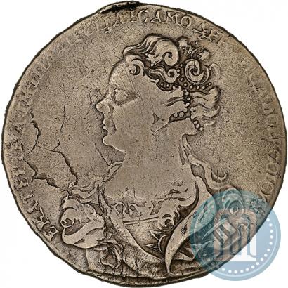 Picture 1 rouble 1726 year  "Moscow type, portrait turned to the left"