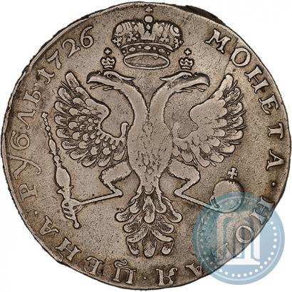 Picture 1 rouble 1726 year  "Moscow type, portrait turned to the left"