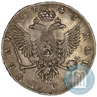 Фото 1 рубль 1743 года СПБ 