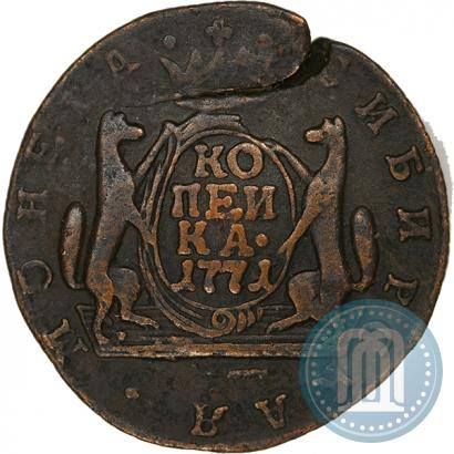Picture 1 kopeck 1771 year КМ 