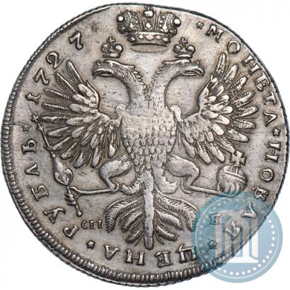 Picture 1 rouble 1727 year СПБ "Petersburg type, portrait turned to the right"