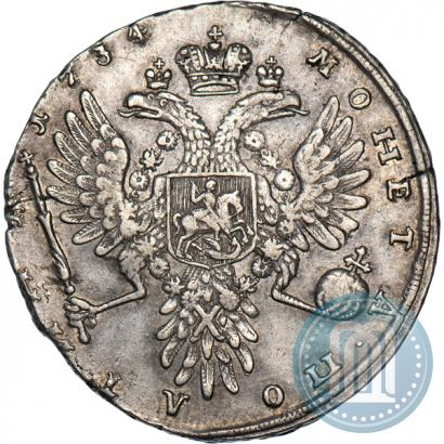 Picture Poltina 1734 year  "Type of 1735"