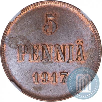 Picture 5 pennia 1917 year  