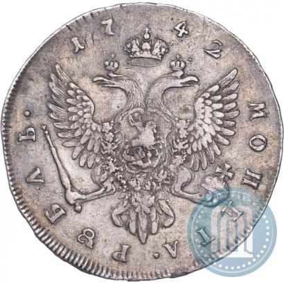 Фото 1 рубль 1742 года ММД 