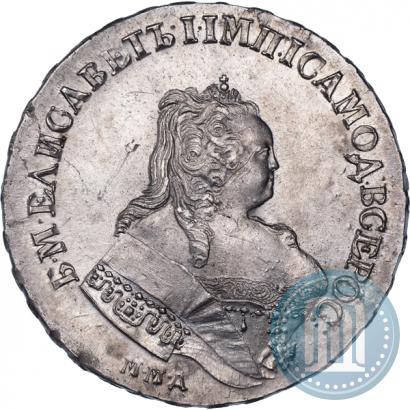Фото 1 рубль 1744 года ММД 
