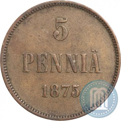 Фото 5 пенни 1875 года  