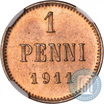 Фото 1 пенни 1911 года  