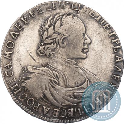 Фото 1 рубль 1719 года OK "Портрет в латах"