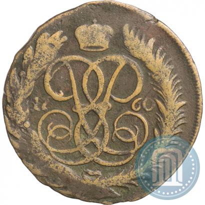 Фото 5 копеек 1760 года ММ 