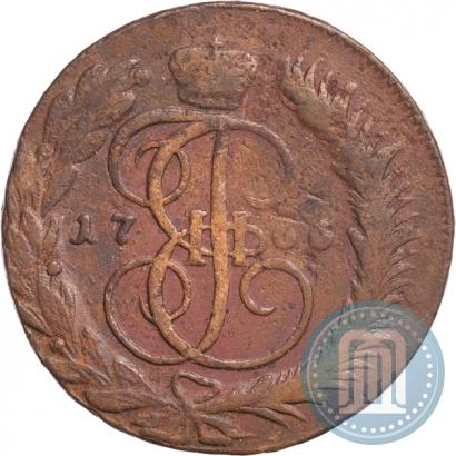 Фото 5 копеек 1766 года ММ 