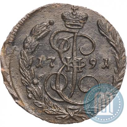 Picture 1 kopeck 1791 year ЕМ 