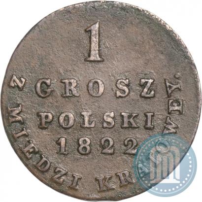 Picture 1 grosz 1822 year IB "Z MIEDZI KRAIOWEY"