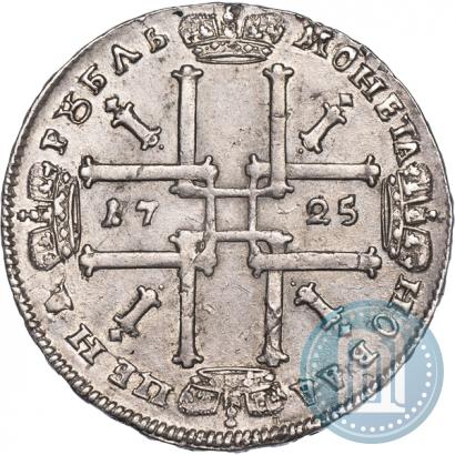 Фото 1 рубль 1725 года OK "Портрет в античных доспехах"
