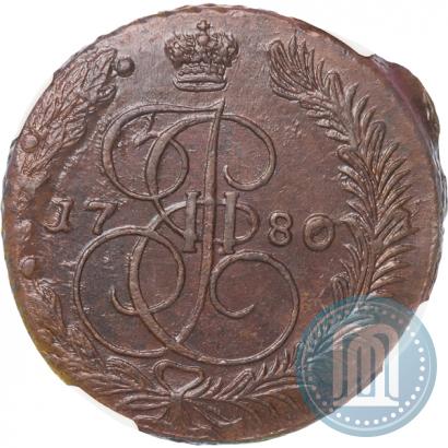Picture 5 kopecks 1780 year ЕМ 