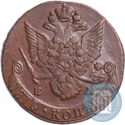Picture 5 kopecks 1786 year ЕМ 