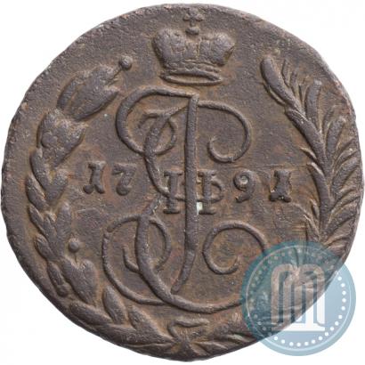 Picture 1 kopeck 1791 year ЕМ 