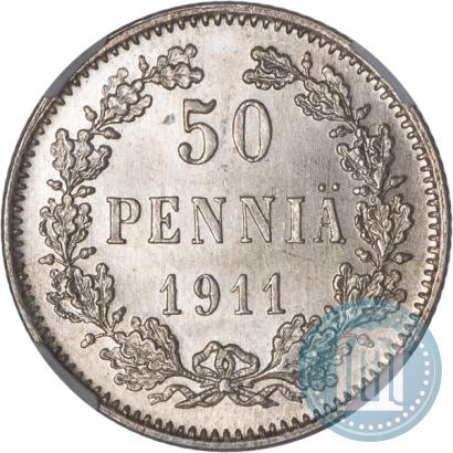 Фото 50 пенни 1911 года L 
