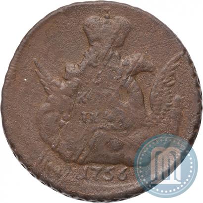 Picture 1 kopeck 1756 year ММД 