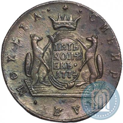 Picture 5 kopecks 1774 year КМ 