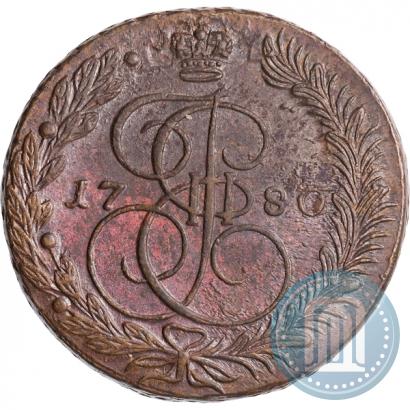 Picture 5 kopecks 1780 year ЕМ 