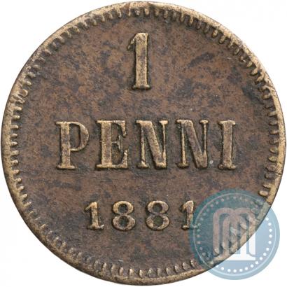 Фото 1 пенни 1881 года  