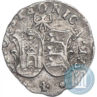 Picture 4 kopecks 1757 year  "For Livonia"