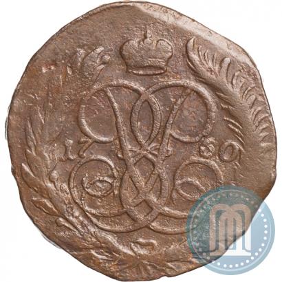 Фото 5 копеек 1760 года ММ 
