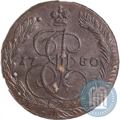 Picture 5 kopecks 1780 year ЕМ 